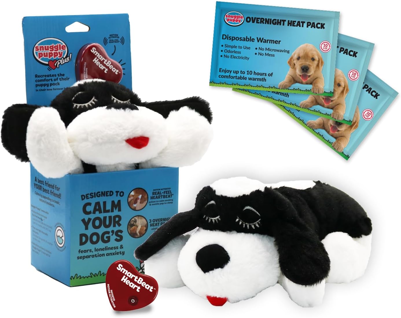 Snuggle Puppy Toys for Dogs - Heartbeat Comfort Aid for Anxiety
