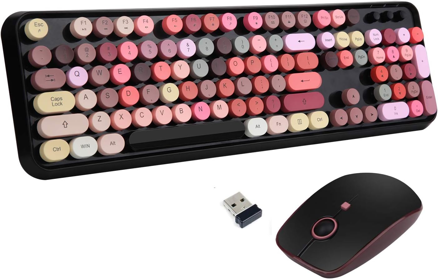 Letton USB Retro Typewriter Keyboard and Mouse Set for PC