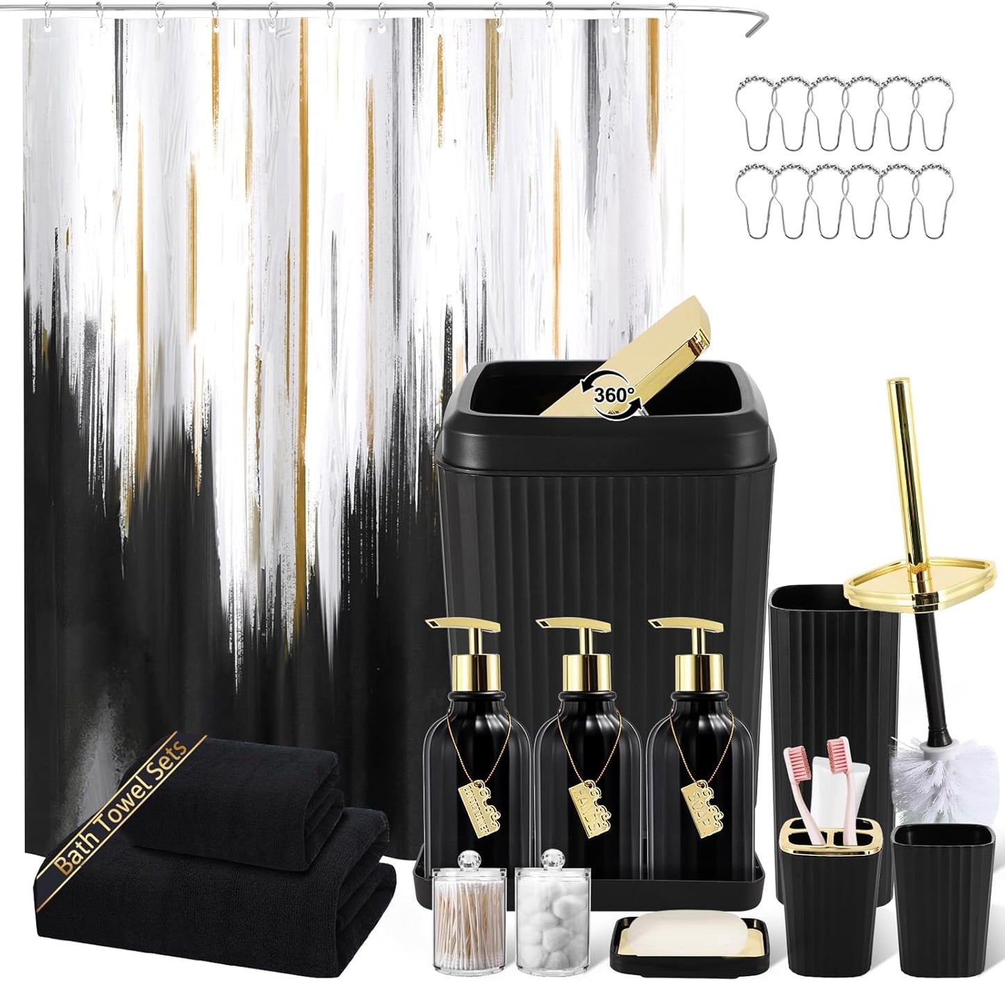 32PCS Bathroom Accessory Set for Stylish and Tidy Spaces