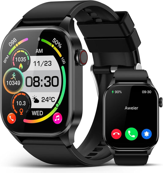 SOUYIE Smart Watch: Blood Oxygen Monitor, AMOLED Display, 136+ Sports Modes