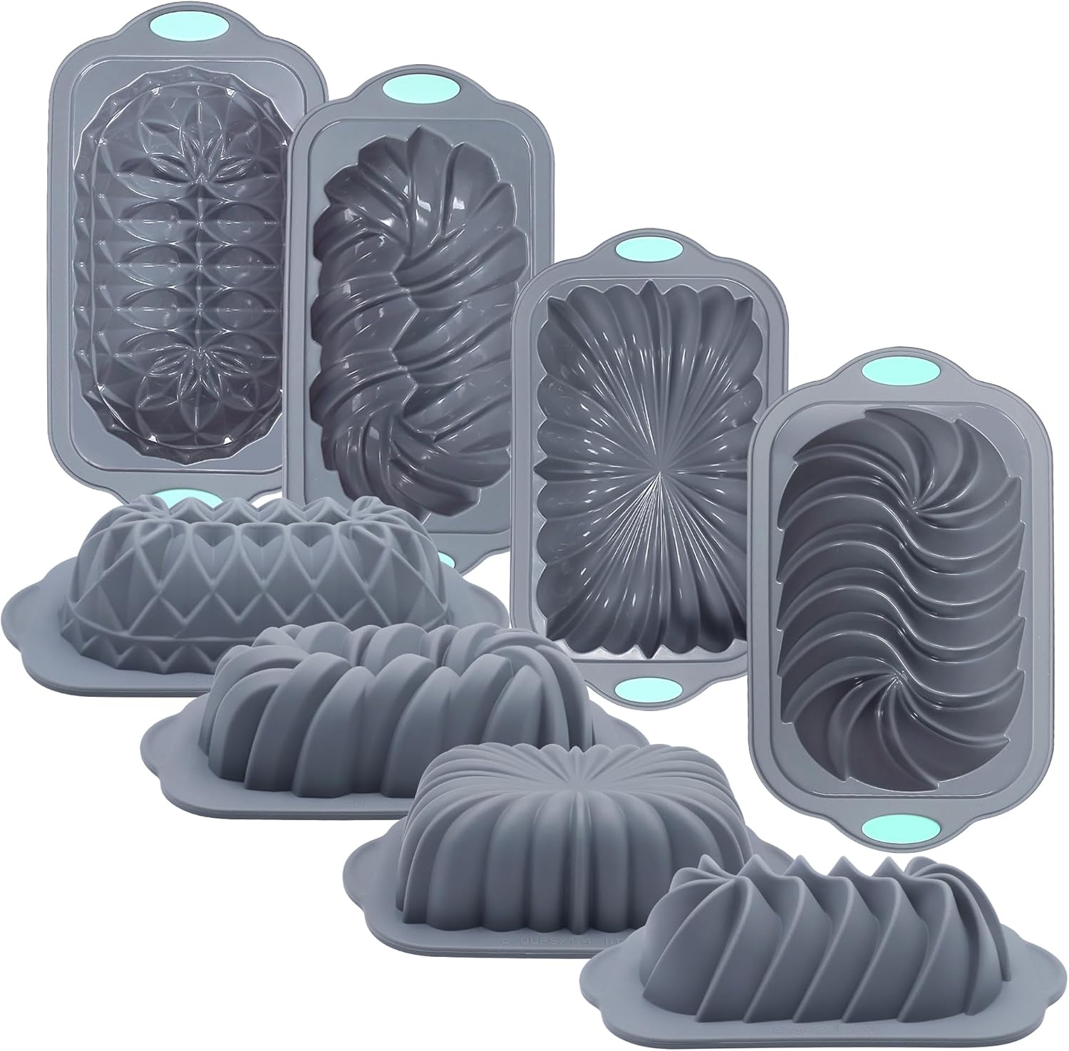 4 Piece Silicone Loaf Pan for Baking Bread and More
