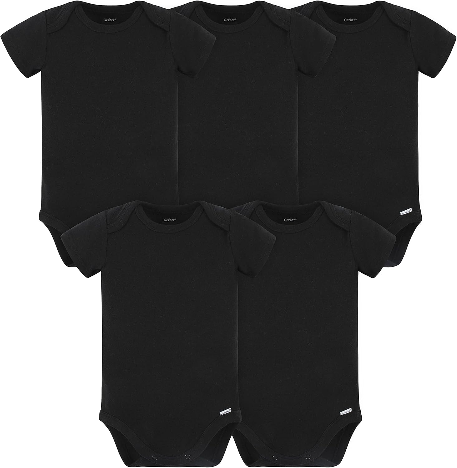 Gerber Baby 5-Pack Onesies Bundle - Soft Interlock Fabric