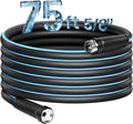 Garden Hose 75 ft x 5/8 in - Flexible Heavy Duty Water Hose