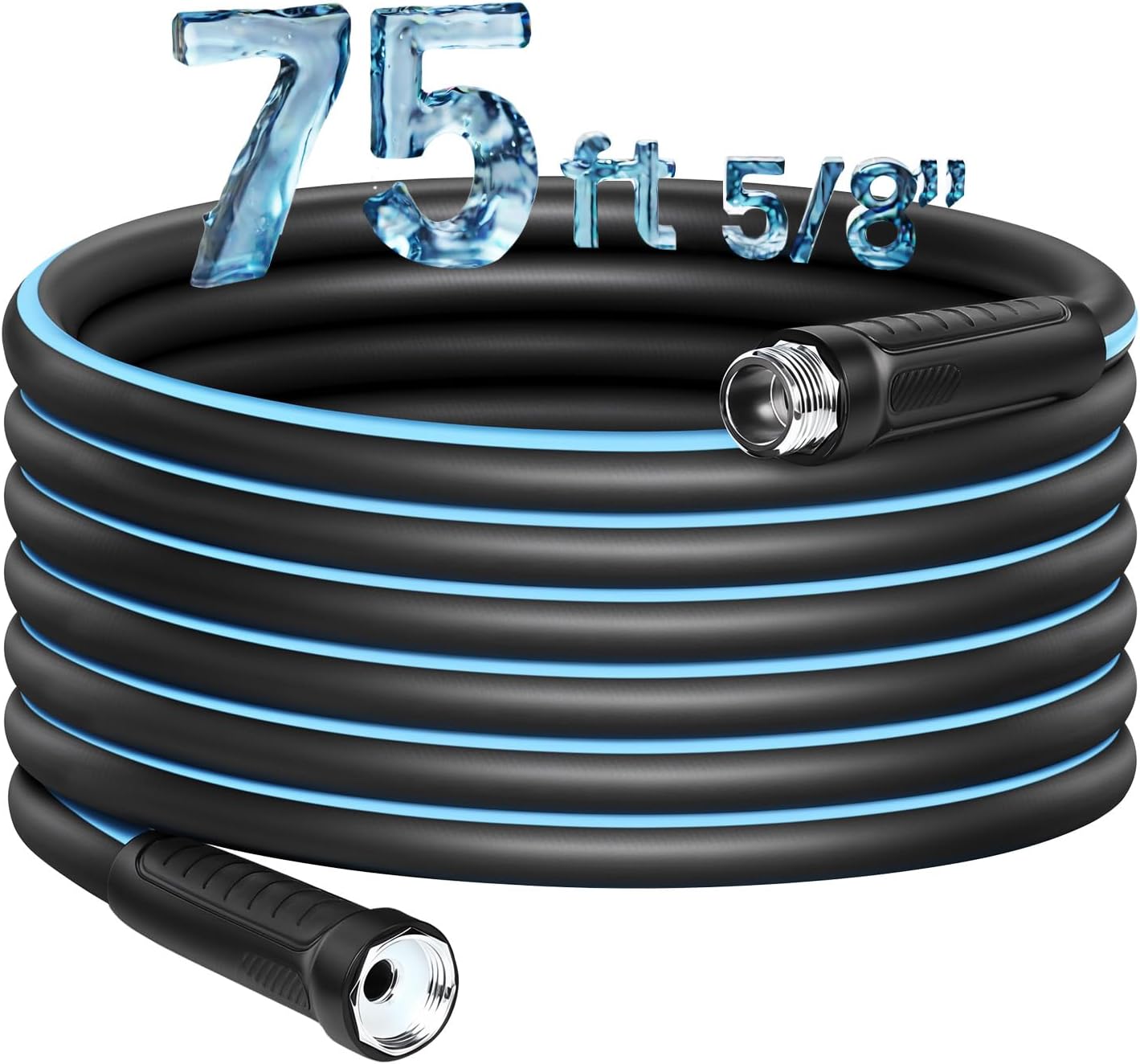 Flexible Heavy Duty 75 ft Garden Hose with 360 Swivel Handle