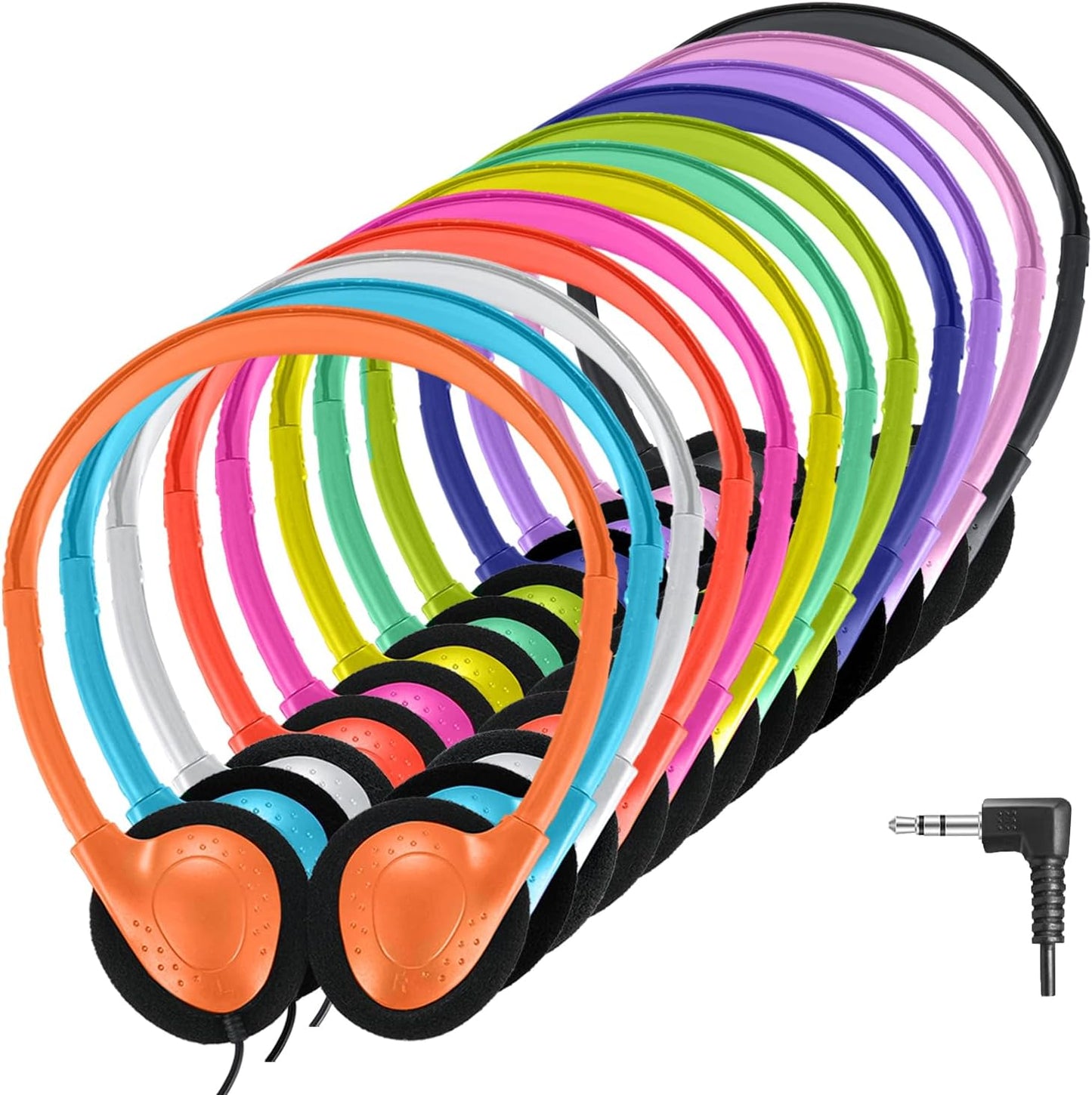 Kids Headphones Bulk 100 Pack for Classroom Use and More