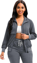 Scrub Jackets Long Sleeve Medical Scrub Jacket for Women - Zip