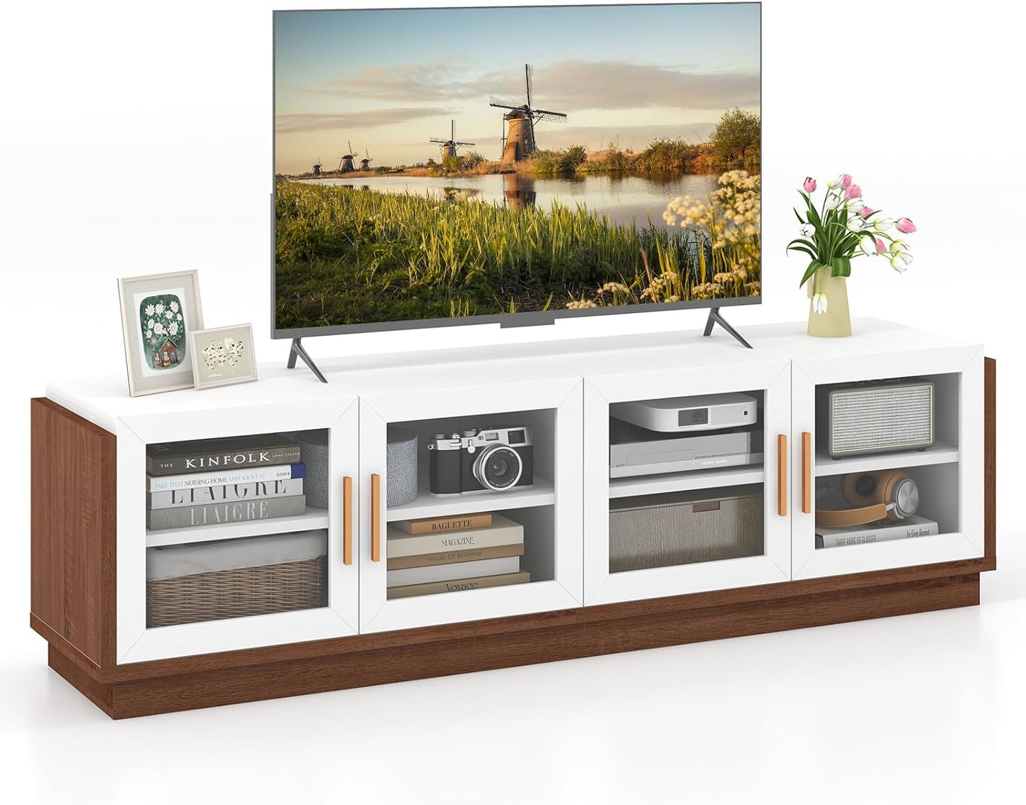 Giantex 75 TV Stand: Stylish Storage & Organization