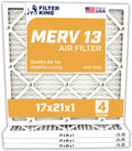 Filter King 17x21x1 Air Filter 4-Pack - MERV 13 Performance