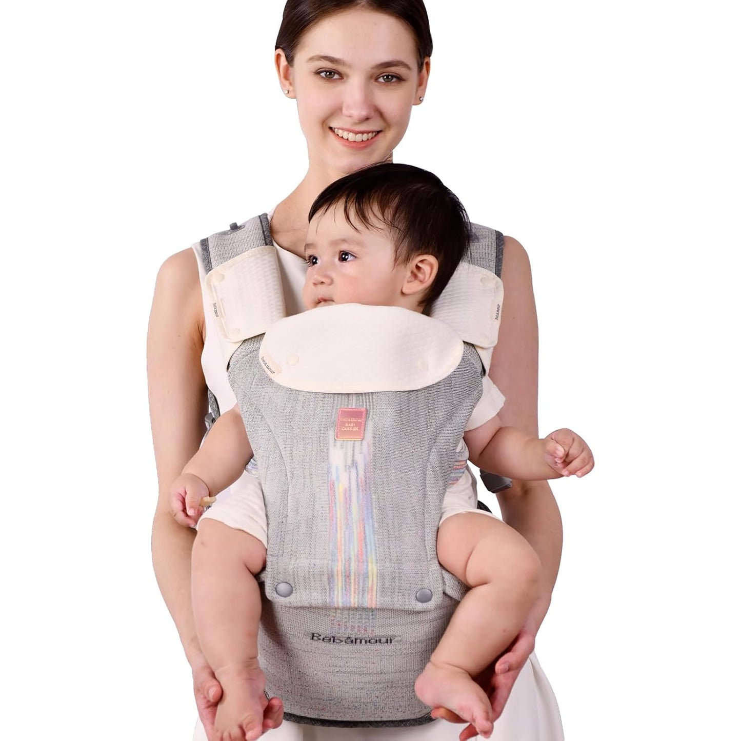 Bebamour Baby Carrier for Newborn to Toddler with Hip Seat