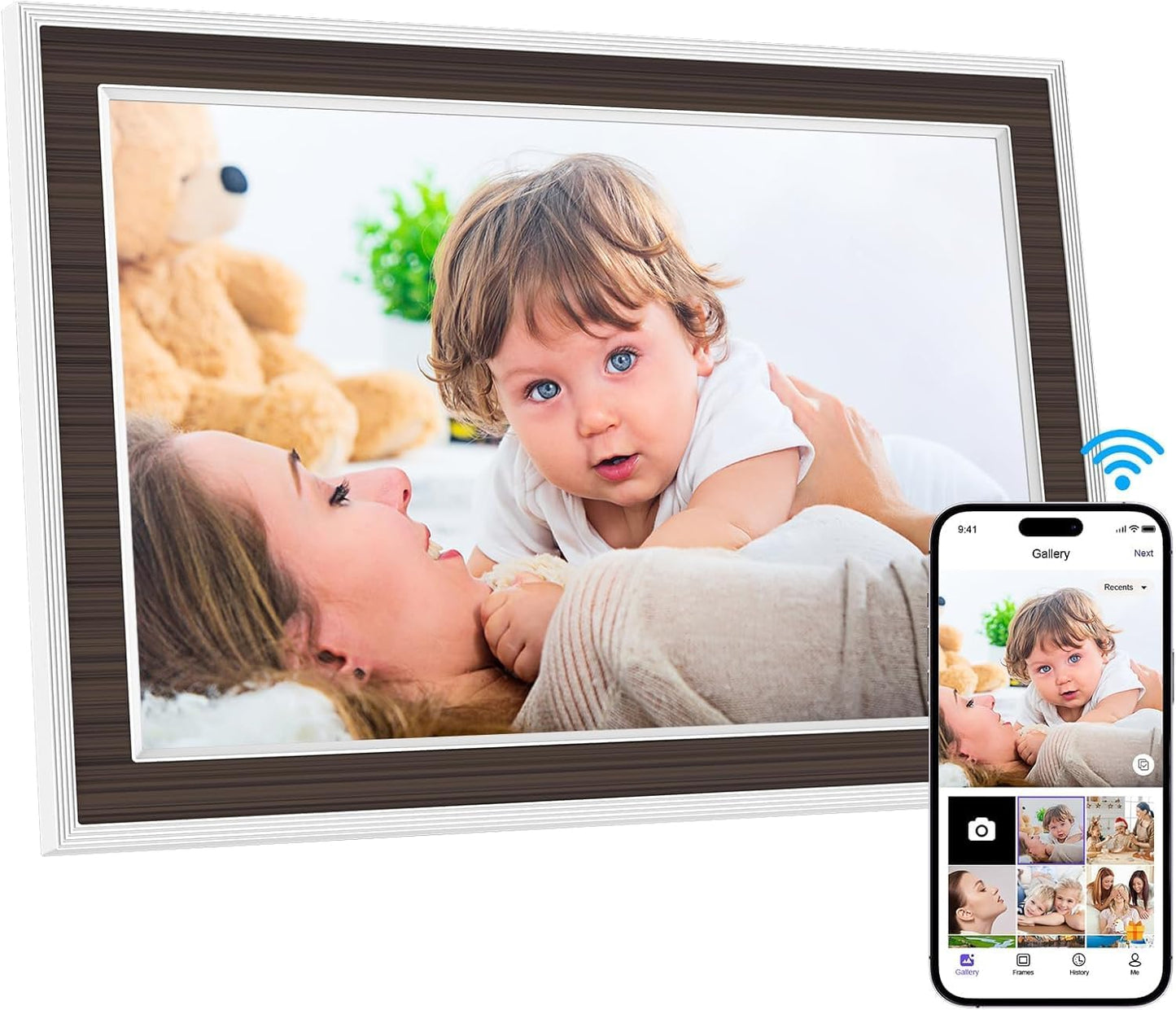 Digital Picture Frame 10.1 Inch WiFi for Family & Friends