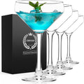 Premium Crystal Martini Glasses Set - Hand Blown, 12oz Clear