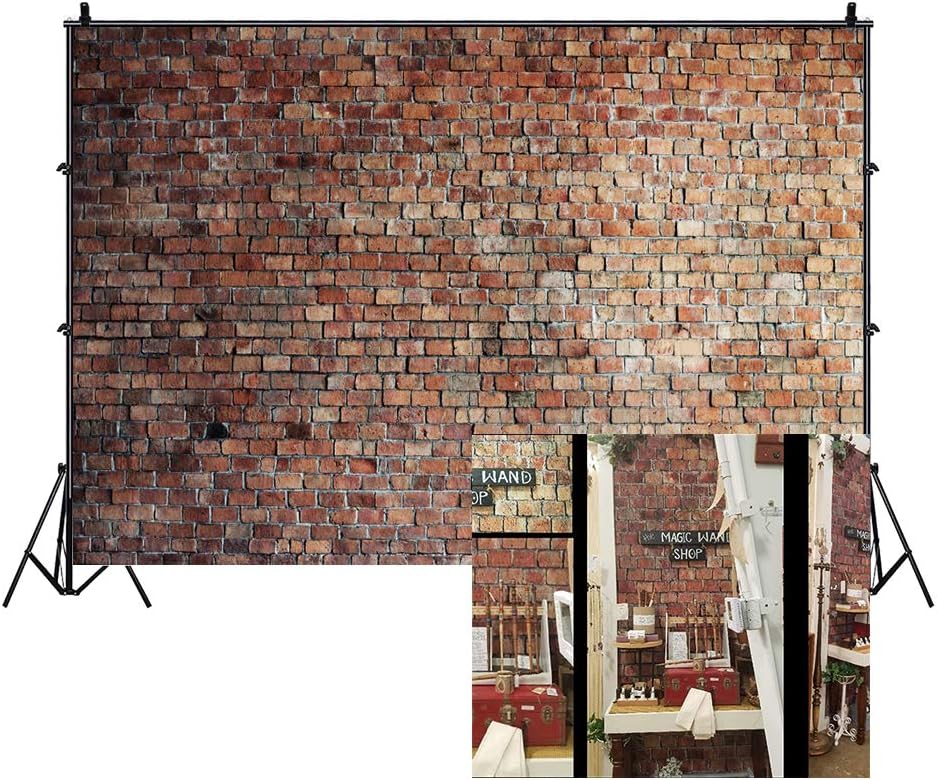 LFEEY Vintage Red Brick Wall Photo Backdrop - Perfect Studio Props!