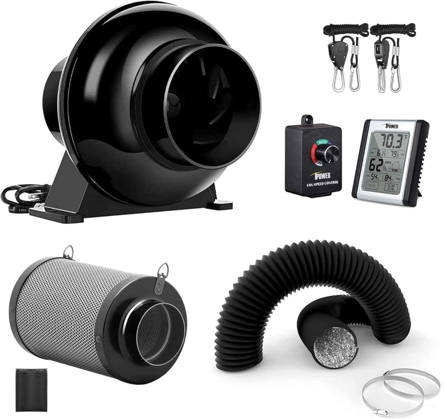 iPower Complete Grow Tent Ventilation System
