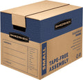 Bankers Box Small Prime Moving Box 10 Pack - Tape-Free, Reinforced