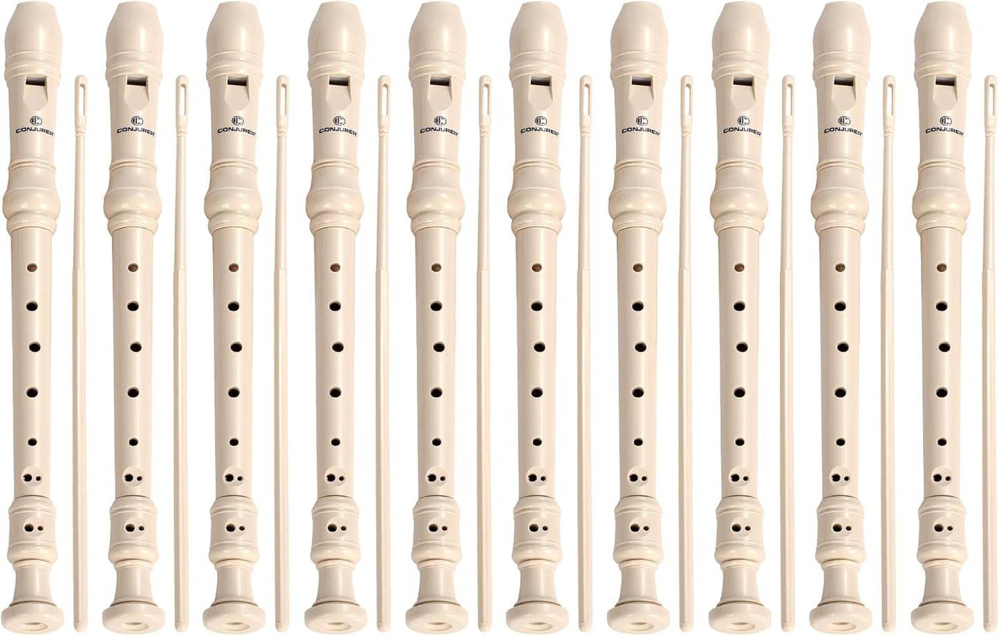 CONJURER 10Pc Soprano Recorder Set for Kids and Beginners