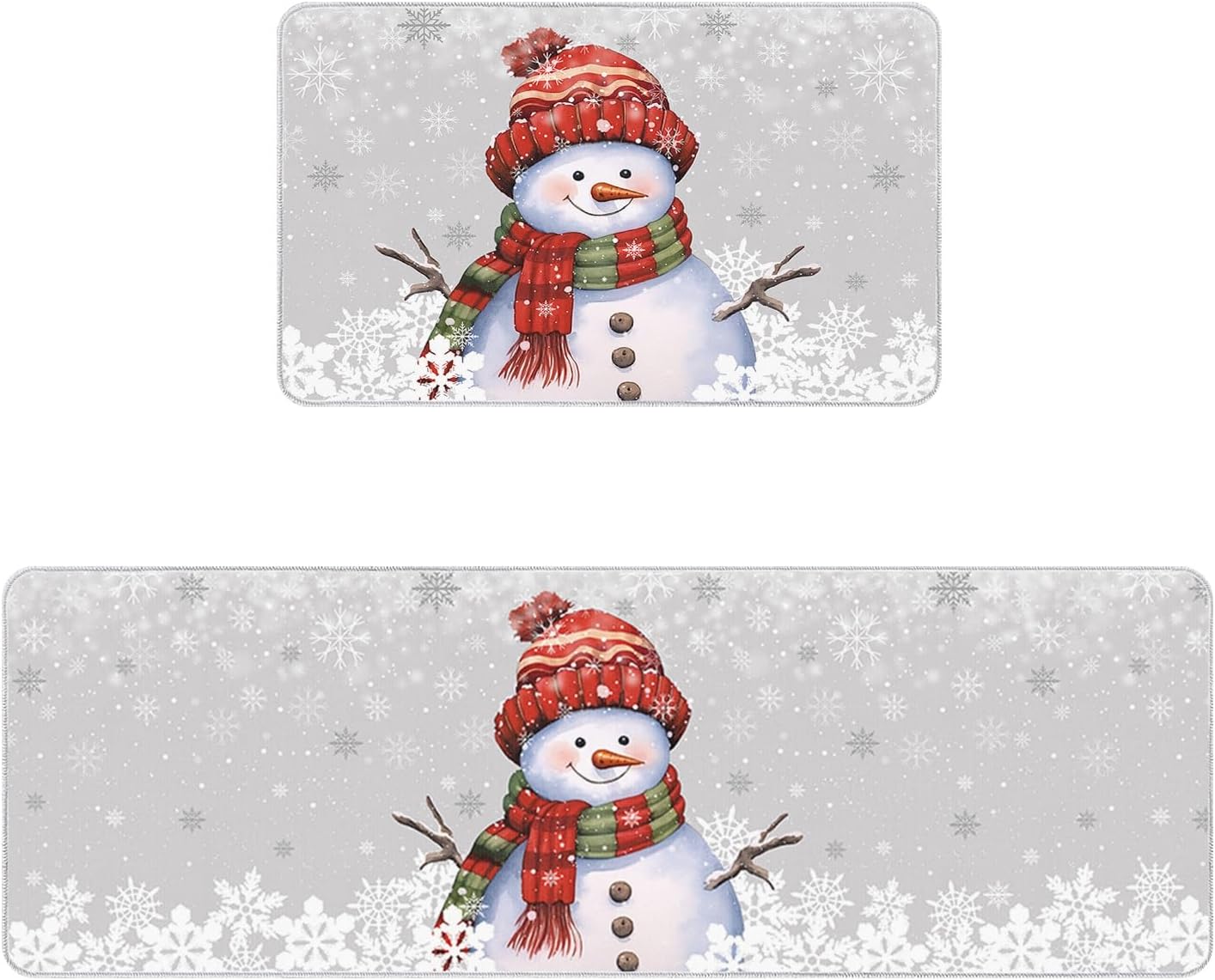 Non-Slip Kitchen Mat Runner Rug Set for Christmas Decor