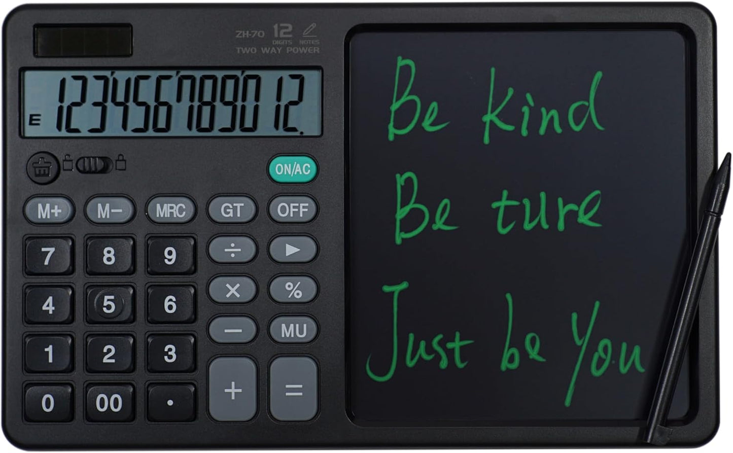 Yinow Large Display Desk Calculator with 7'' Writing Pad
