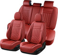 KEYOOG 5-Seater Nappa Leather Car Seat Covers - Waterproof Comfort