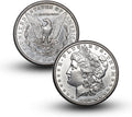 Antique 1889 S Morgan Silver Dollar Coins - Vintage Reproduction Set