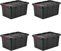 Sterilite 27 Gallon Industrial Tote 4-Pack - Rugged Stackable Storage