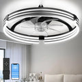 Ceiling Fans with Lights and Remote - Low Profile 20 in Fandelier