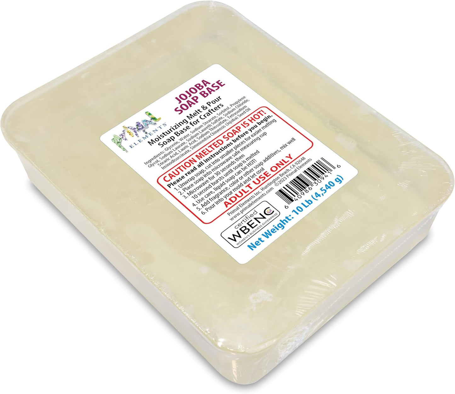 Jojoba Oil Soap Base for Crafting - Moisturizing Glycerin Soap