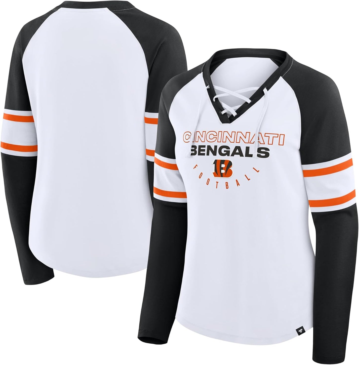 Fanatics Women's NFL Redzone Blitz Package Raglan Lace-Up T-Shirt