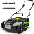 16-Inch 15.5 Amp 2-in-1 Electric Dethatcher and Scarifier - Quick-Fold