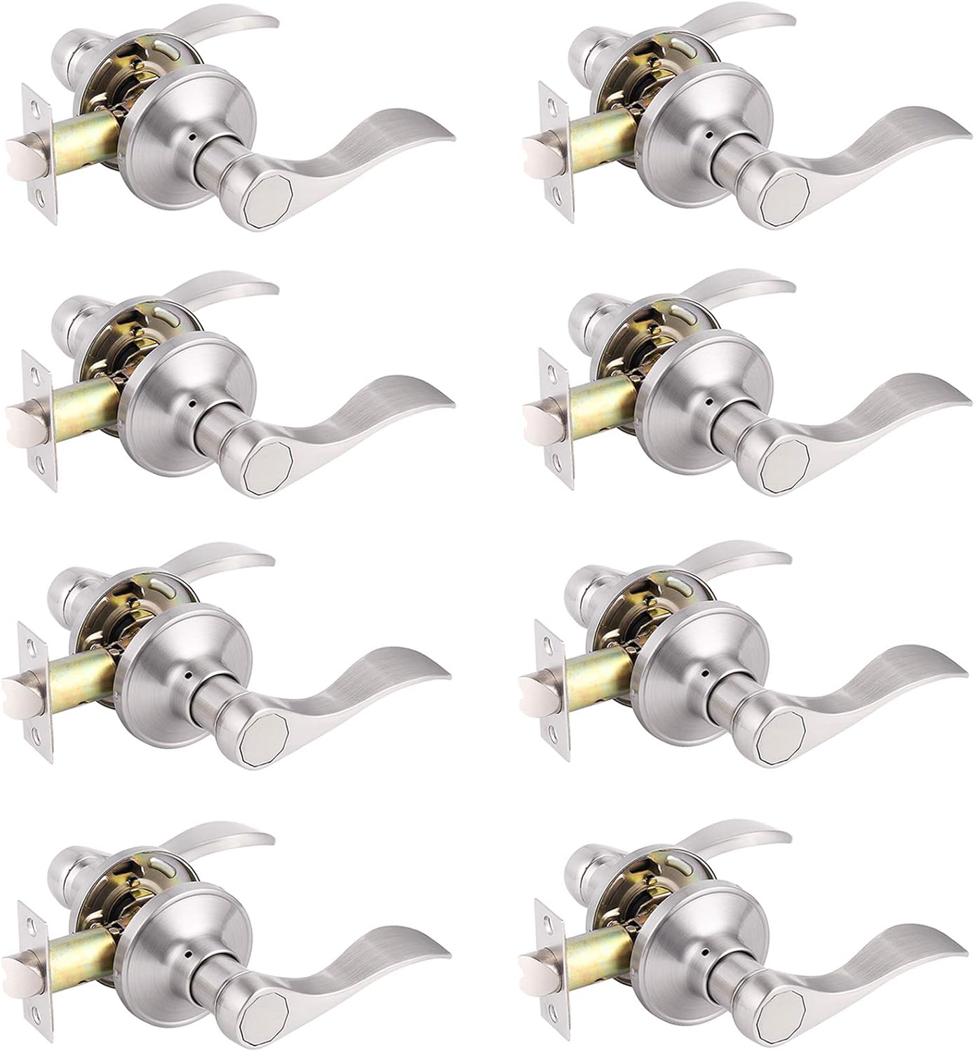 Gobrico Satin Nickel Passage Interior Door Levers for Easy Access
