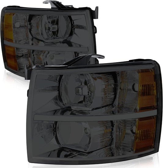 Auto Dynasty Headlights Assembly for 2007-2014 Chevy Silverado