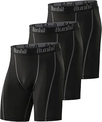 Runhit Compression Shorts for Men - Athletic Spandex Running Gear