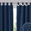 Outdoor Curtains for Patio 52 x 90 in Navy Blue - Weatherproof Privacy
