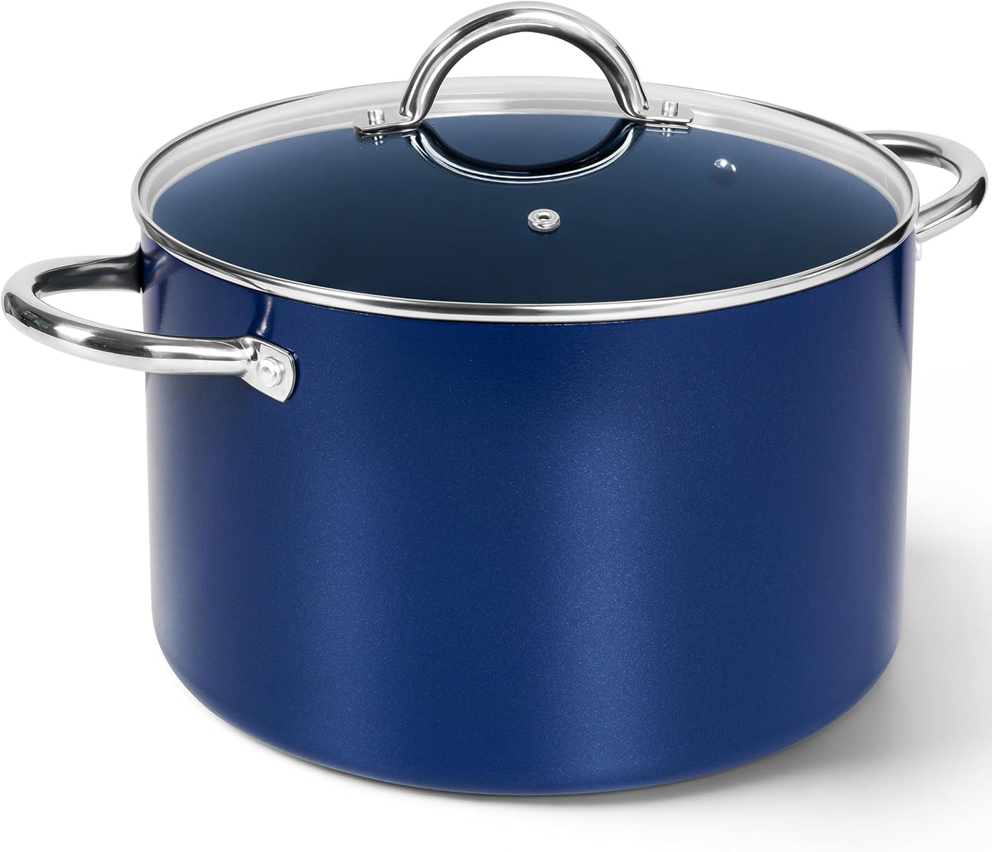 MICHELANGELO 8 Quart Stock Pot with Lid for Healthy Cooking