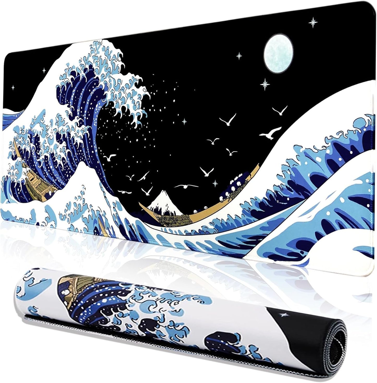 MEWOOCUE Large Wave Gaming Mousepad - Ultimate Desk Comfort