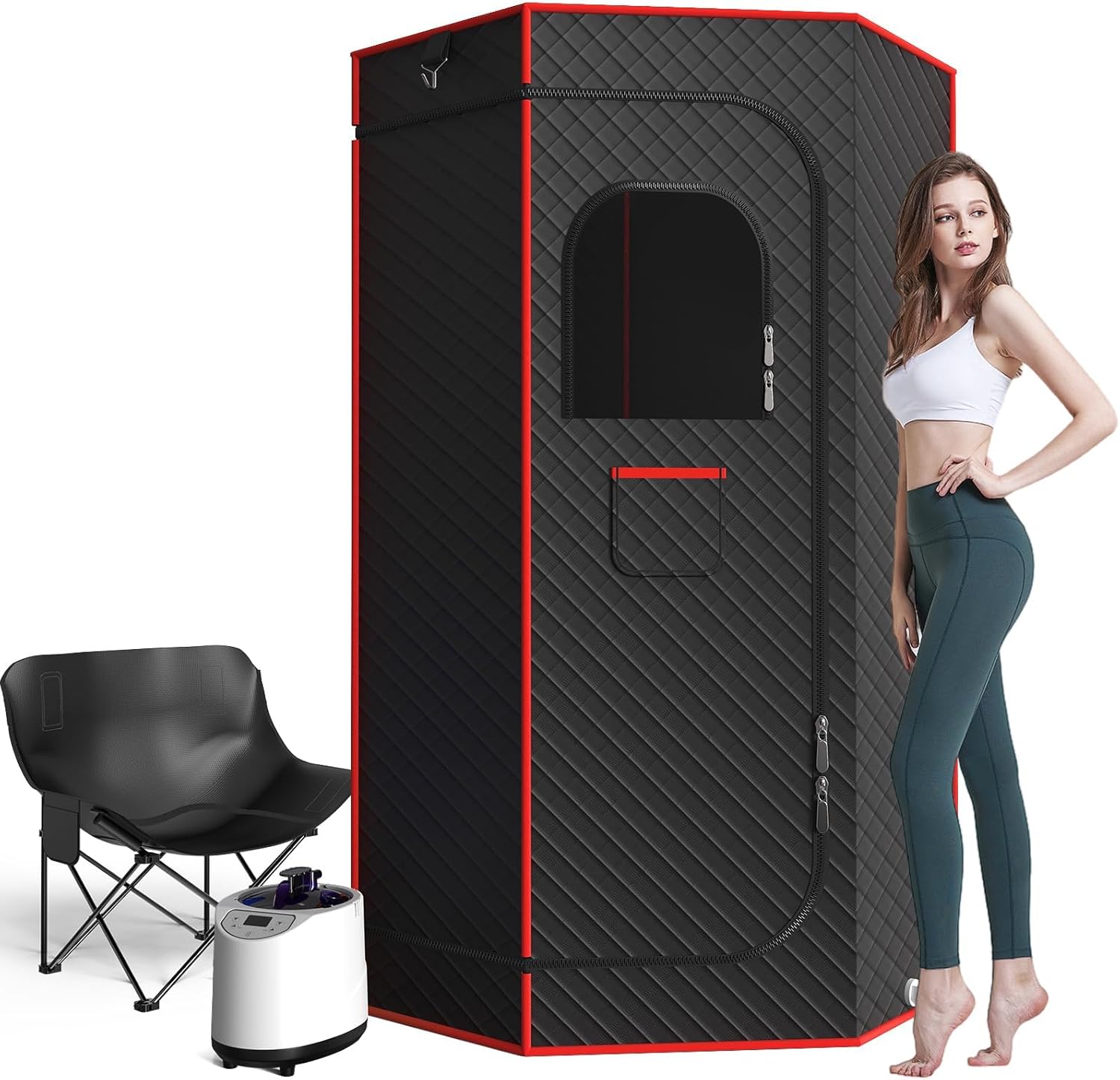 AgiiMan Portable Sauna Box - Full-Body Steam Sauna Set