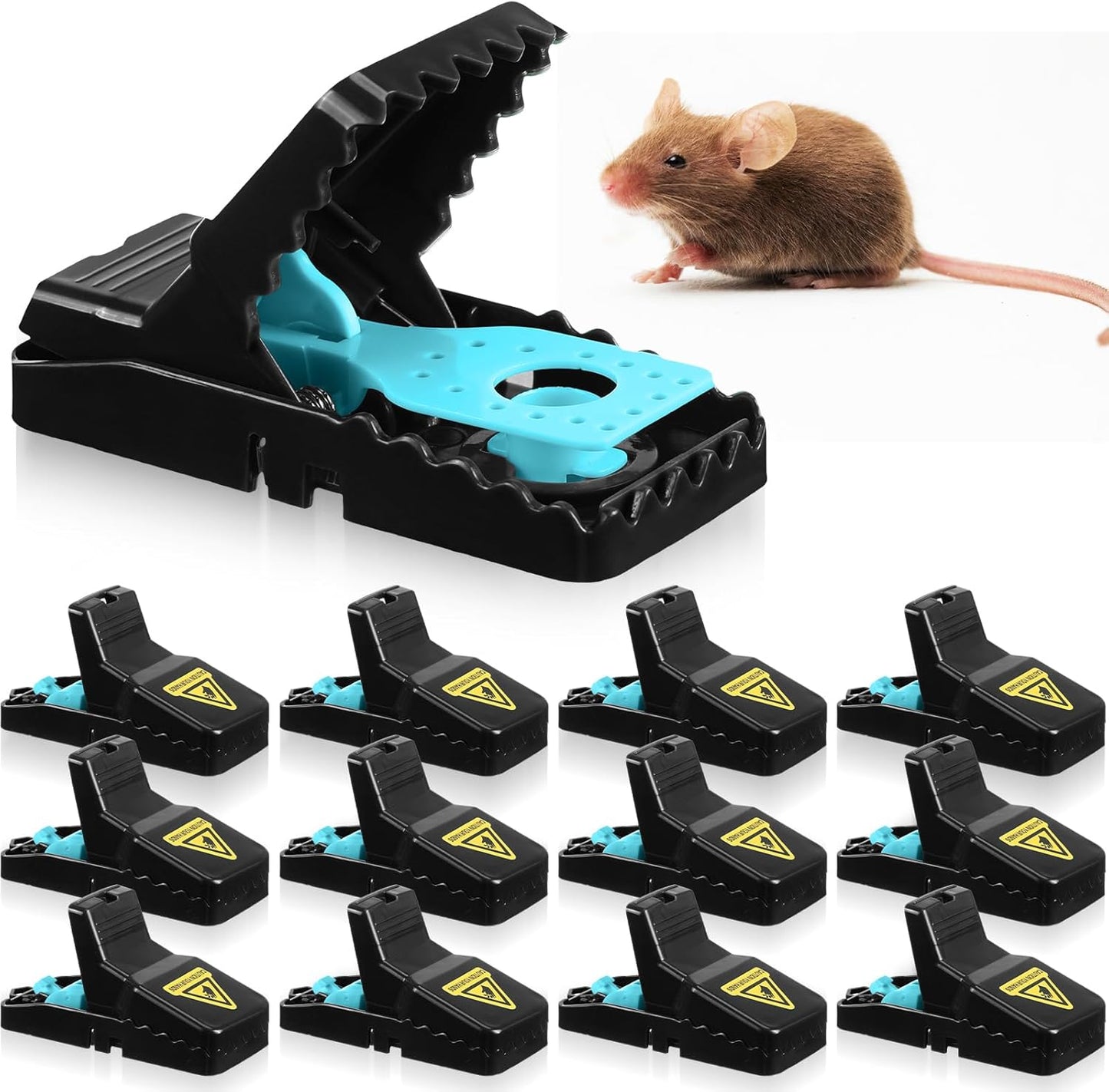 12 Pack Reusable Mouse Traps - Quick & Effective Home Pest Control