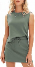 Womens Summer 2 Piece Skirt Set Cotton Blend - Breathable Fit