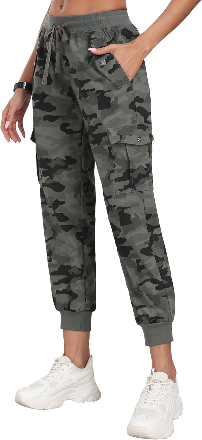 MoFiz Women's Outdoor Cargo Pants for Hiking and Travel