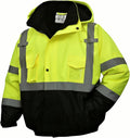 Hi Vis Yellow Reflective Jacket for Men 4XL - Waterproof Class 3