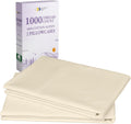 King Pillow Cases Set of 2 - 1000 Thread Count Sateen Pillowcases