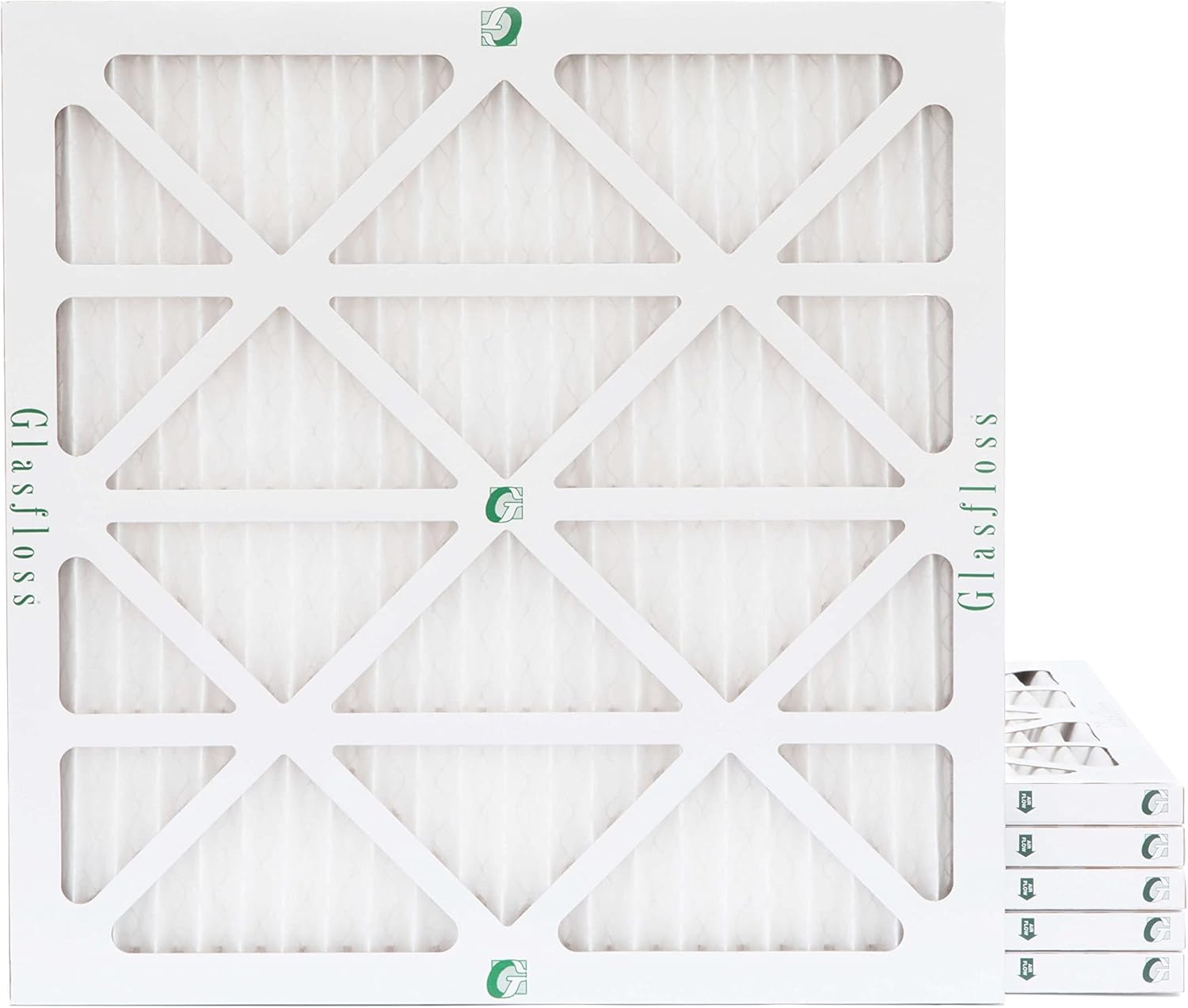 Glasfloss 25x25x1 MERV 10 Pleated Air Filters for Clean Air