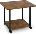 Large Under Desk Printer Stand 22x15.75 - Rolling 2-Tier Storage Shelf