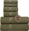 6 Pack Cotton Towel Set - Luxury 100% Cotton Hotel & Spa Quality