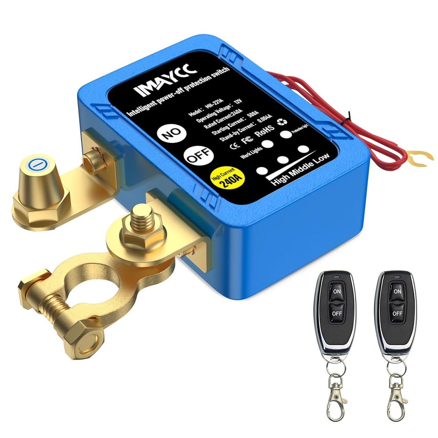 IMAYCC 12V Car Kill Switch - Anti Theft Protection