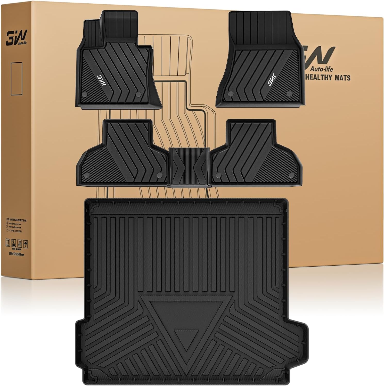 Custom Fit TPE Floor Mats & Cargo Liner for BMW X5 2014-2018
