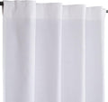 White Cotton Drapes - Set of 2, 96 Long - Elegant Home Decor