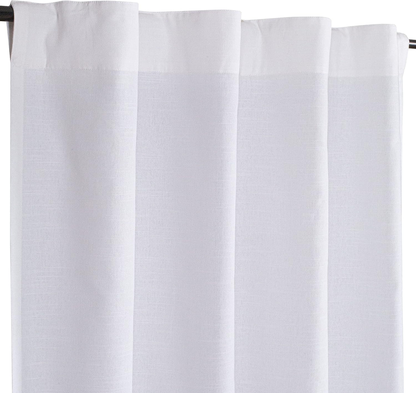 White Cotton Drapes - Set of 2, 96 Long - Elegant Home Decor