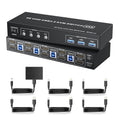 DisplayPort KVM Switch 4-in-2 for Dual Monitors - 4K@60Hz Switching