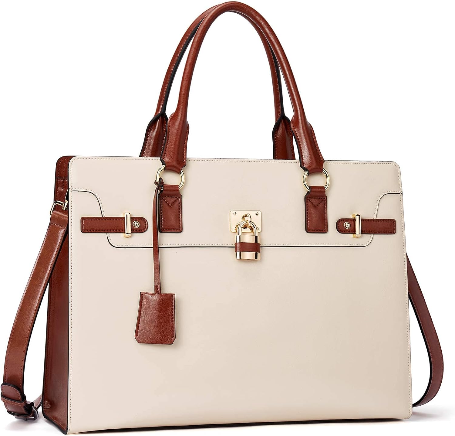Stylish Leather Laptop Bag for Women - Vintage Briefcase