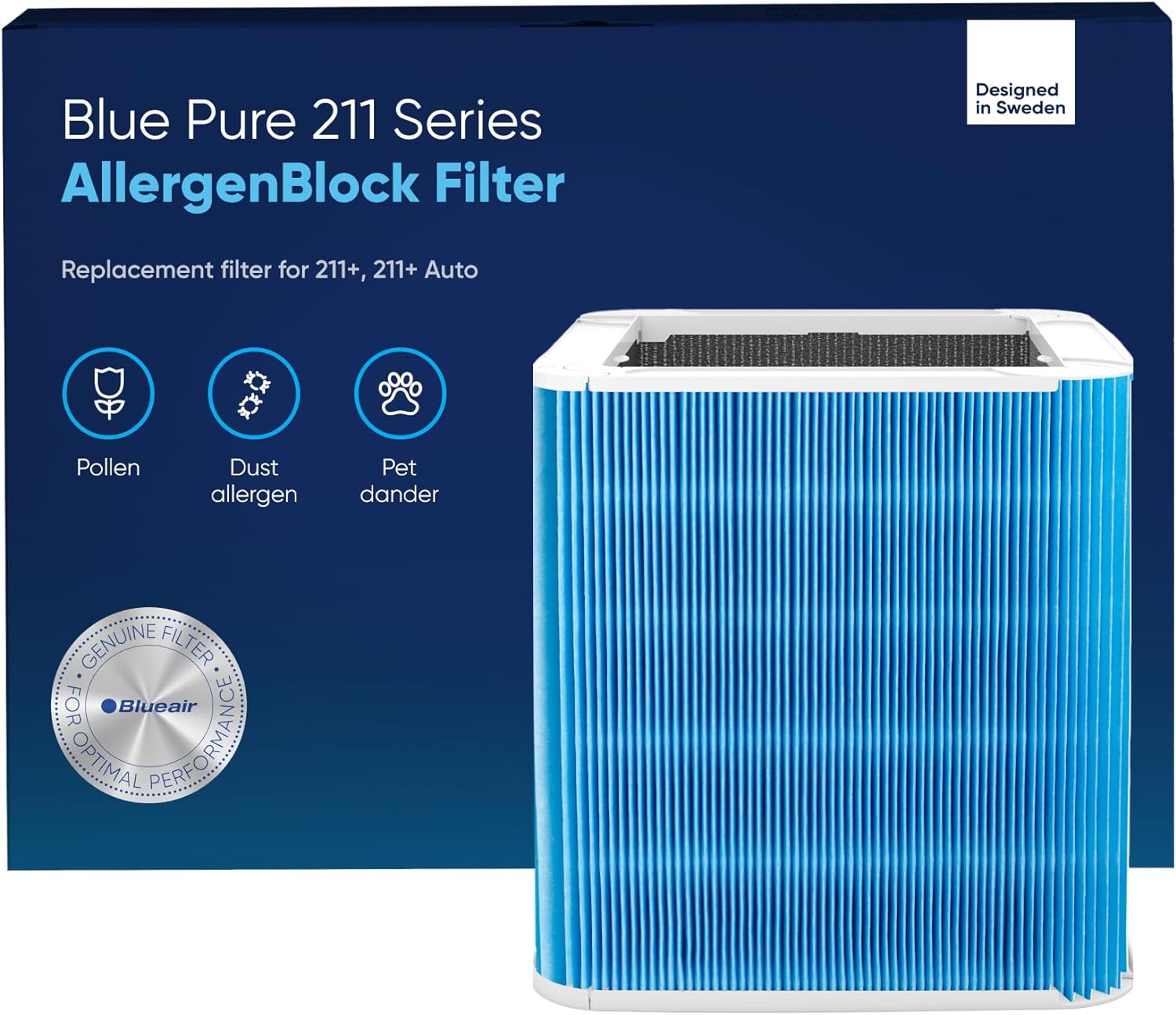 BLUEAIR Blue Pure 211+ AllergenBlock Filter for Allergies Relief